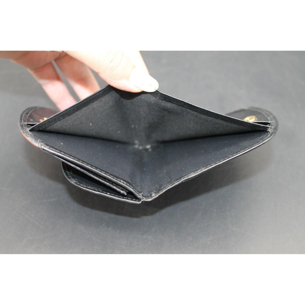 Vintage Buxton Black Leather Coin Purse Wallet Snap Card Holder Retro - Picture 8 of 13
